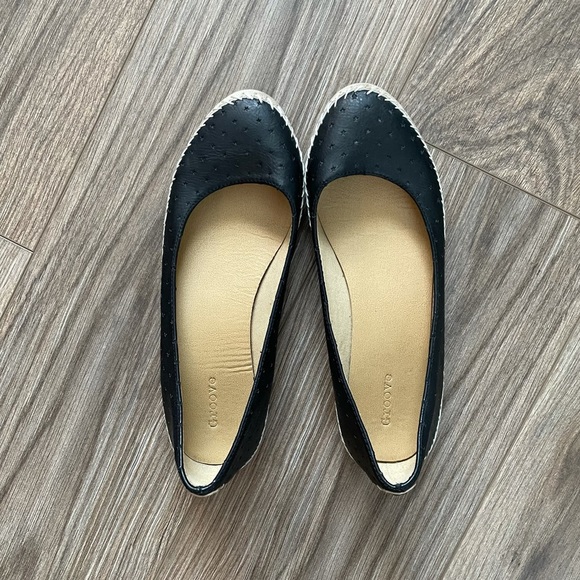 Polka Dot STAR Groove Black Flat Shoe Mary Jane Boho Ballet Cottage Kawaii Vegan - Picture 12 of 16